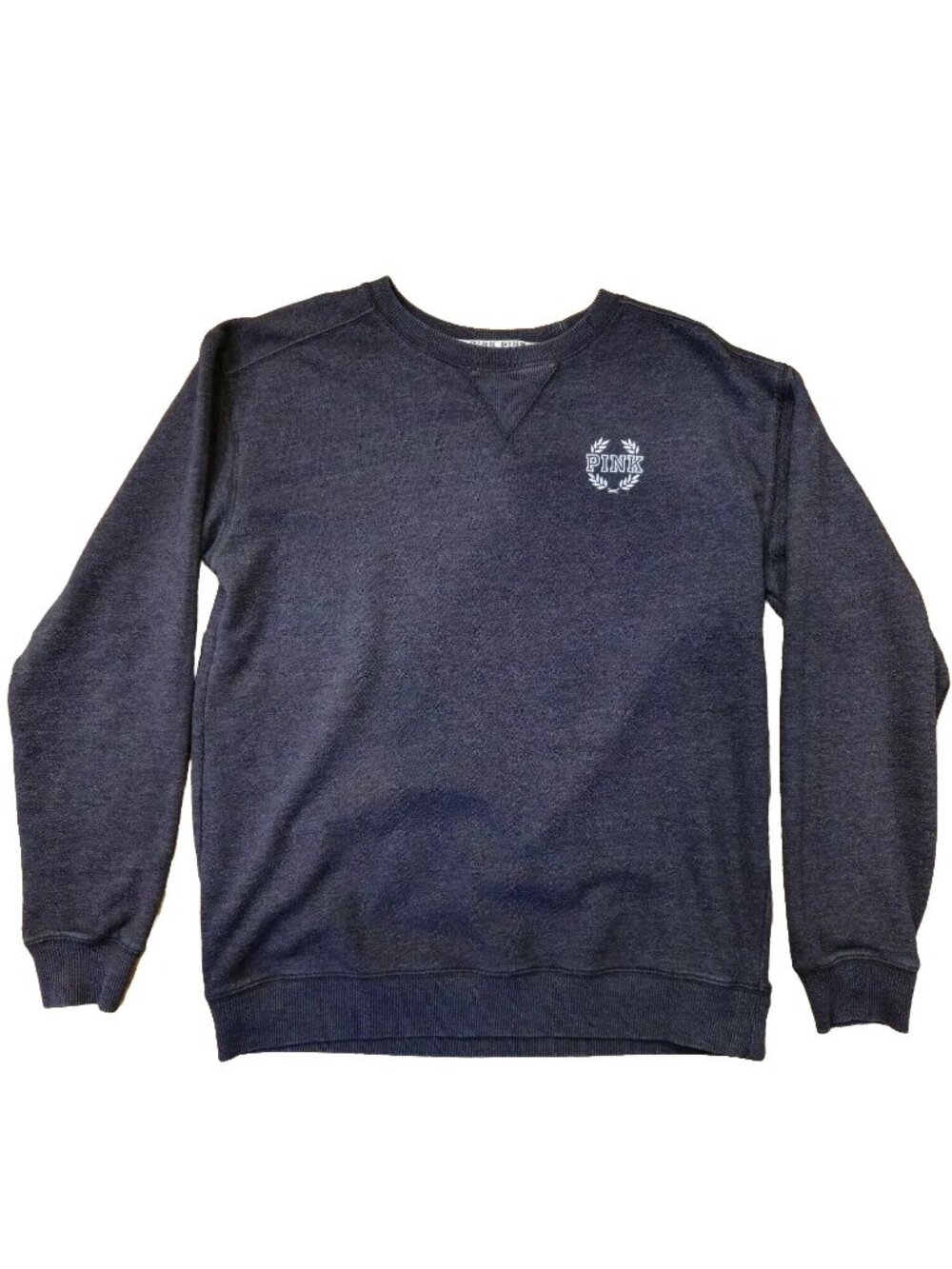 Y2K VTG Victoria’s Secret PINK Gray Long Sleeve Sweatshirt Women's Sz Small